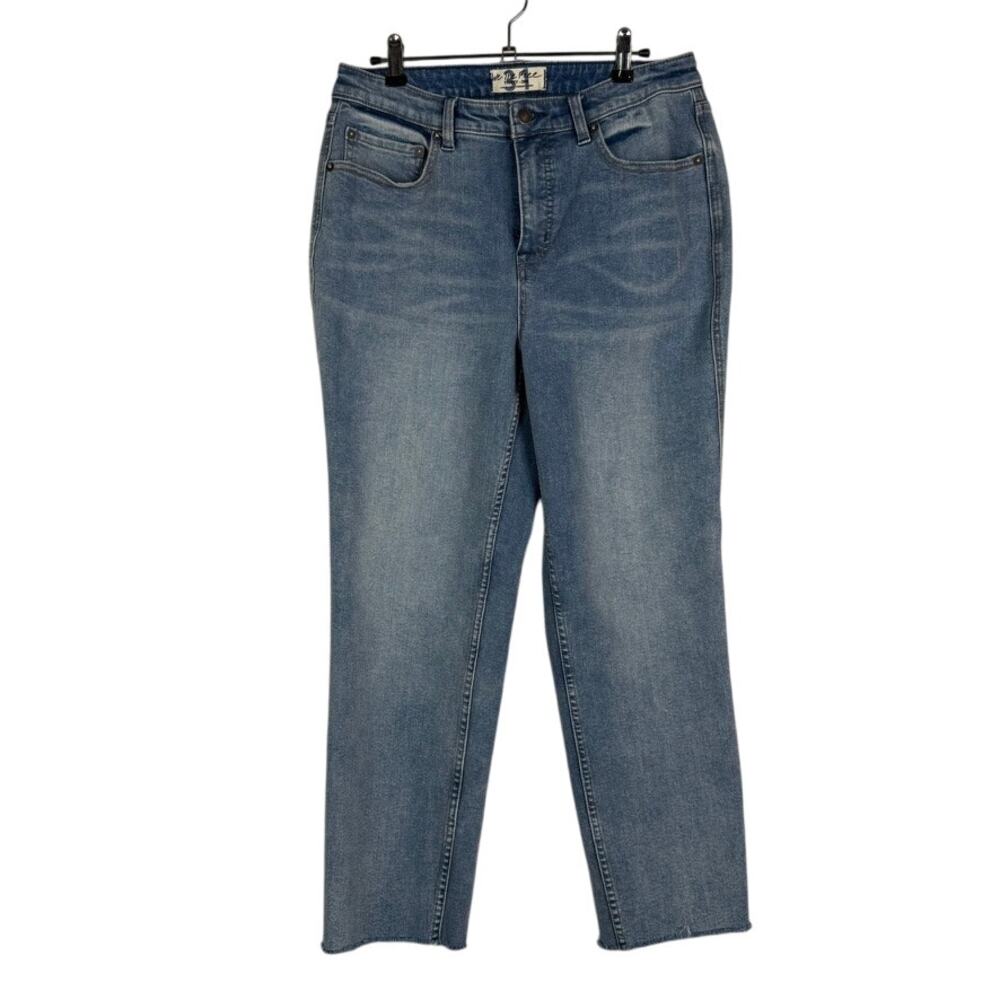 Free People CRVY High-Rise Vintage Stovepipe Jeans Straight Leg Light Wash 31